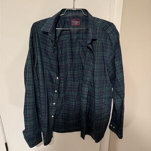 UNTUCKit Men's Green Plaid Casual Button Down Shirt